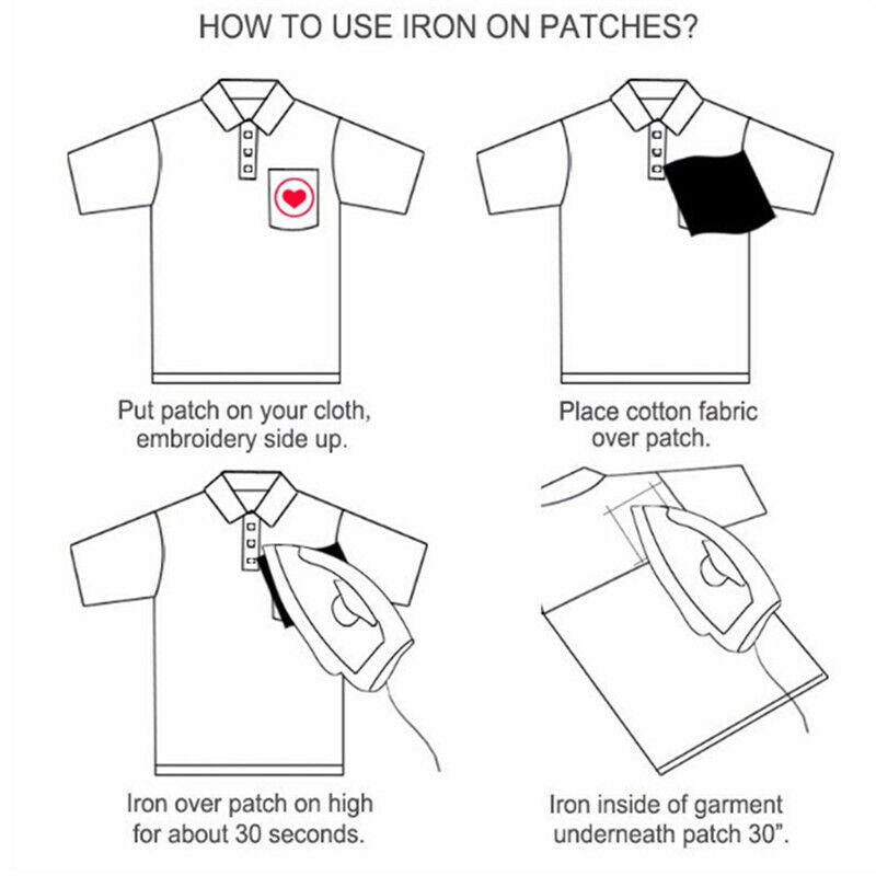 10PCs DIY Number Embroidery Sew On Iron Patch Badge Bag Fabric Applique Cr.l8