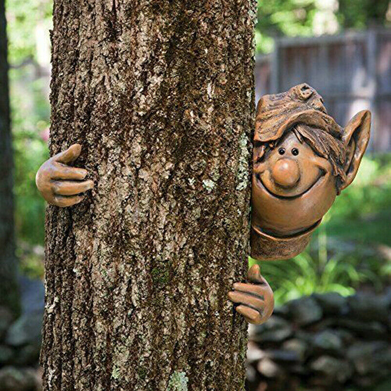 Man Tree Hugger Tree Face Outdoor Cute Funny Man Tree Sculpture Garden DecorBDA