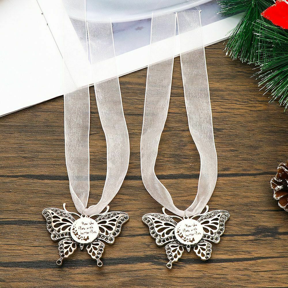 Decoration Mourning Pendants Loved Ones Souvenir Now She Flies With Butterflies