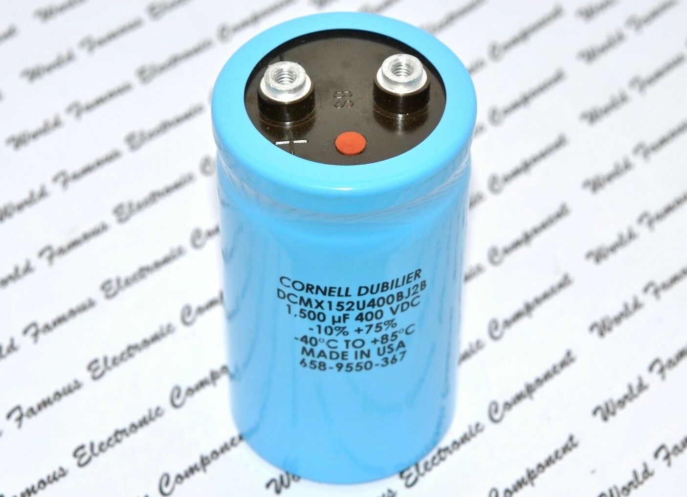 1pcs - Cornell Dubilier DCMX 1500uF 400V Screw Terminal Electrolytic Capacitor