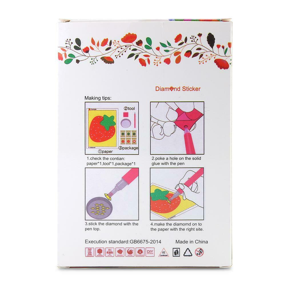 DIY Full Drill Cute Cartoon Diamond Painting Cross Stitch Craft Kids Gift @