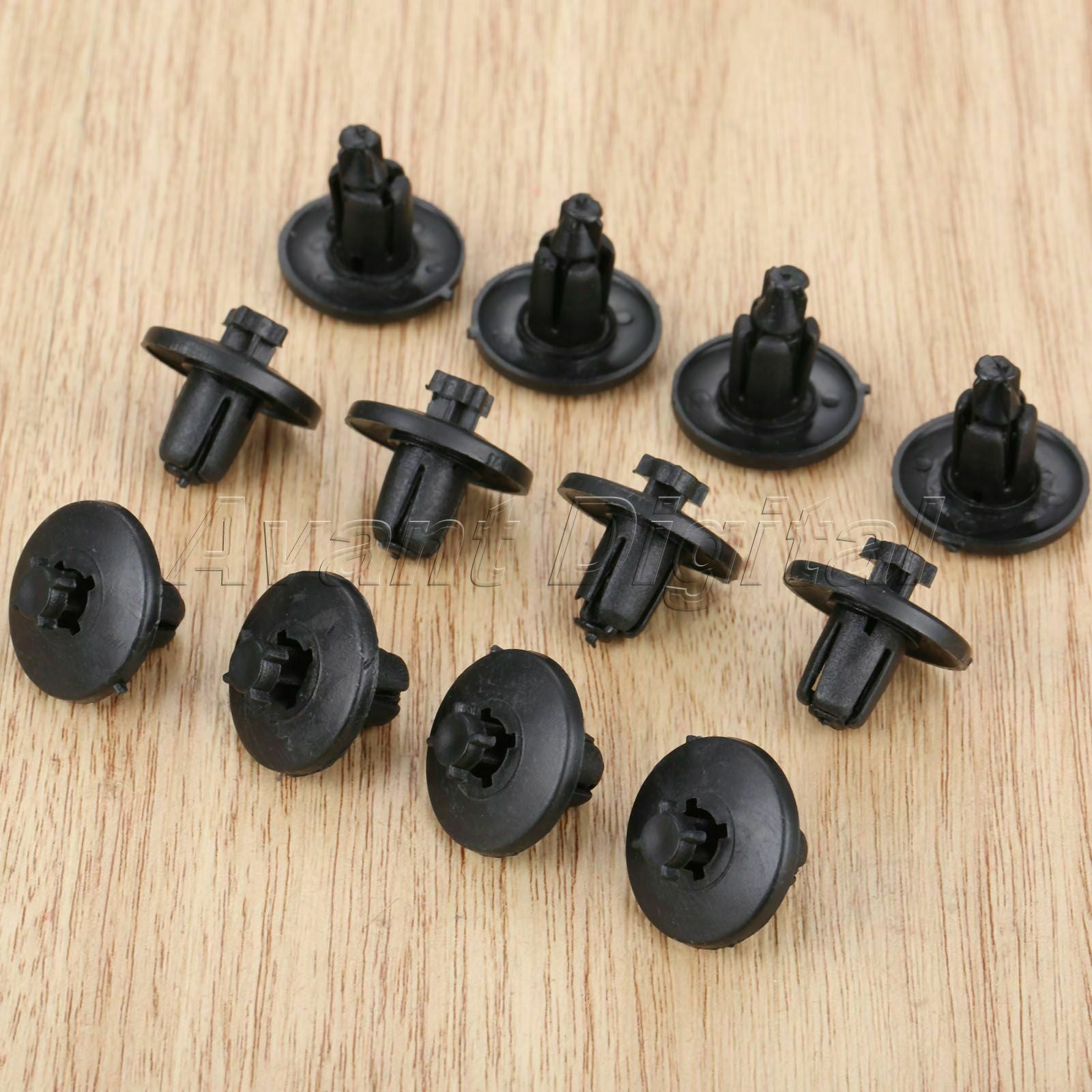 50Pcs Car Rivets 8mm Panel Triming Interior Fasteners Plastic Clips Wholesale