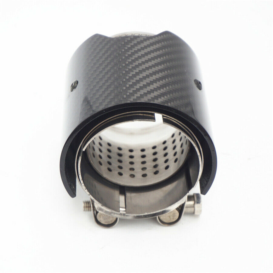 1PC 73mm In 93mm Out Glossy Carbon Fiber Exhaust Tip For BMW M2 M3 F80 M4 M5 M6