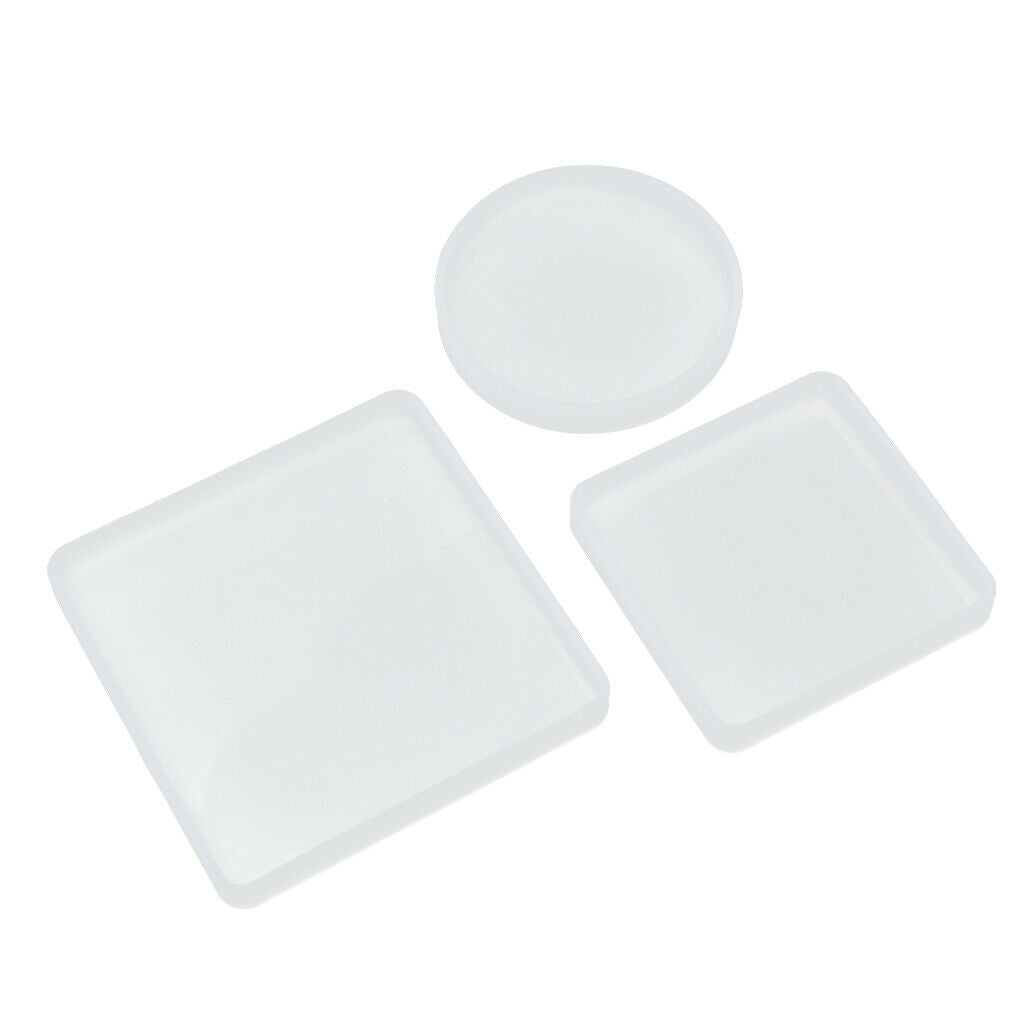 3 Pieces Clear Silicone Epoxy Casting Molds Jewelry Making Molds Supplies