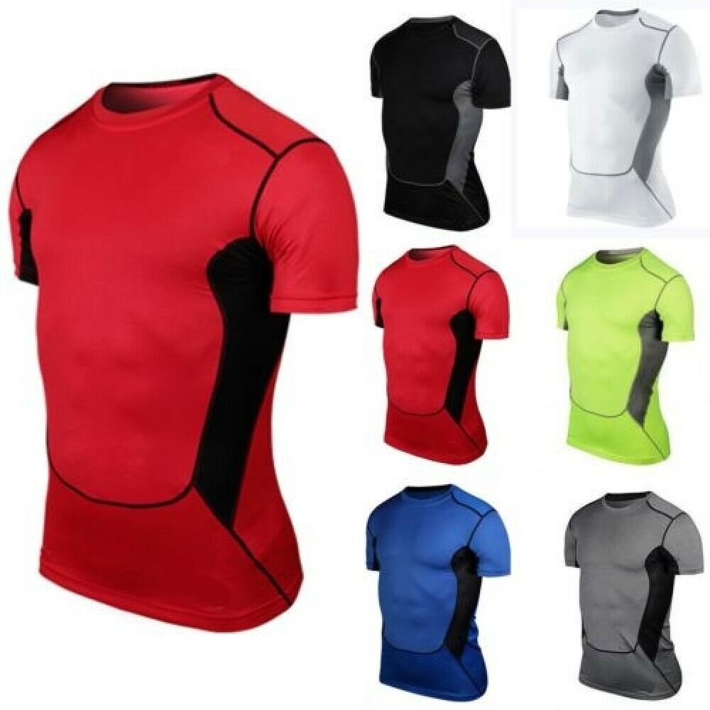 Men Muscle Short Sleeve Sport Gym T-Shirt Bodybuilding Fitness Shirt Tee Top New
