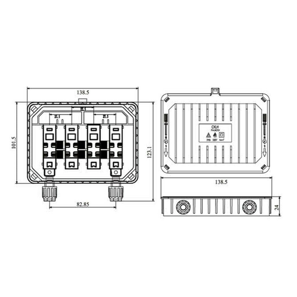 Solar Junction Box with 6 Diodes for Solar Panel PV Module 230W-320W 12A