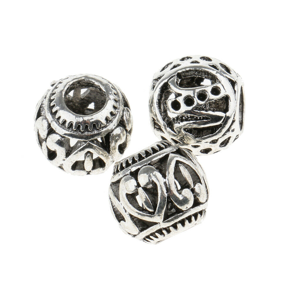 10 Pieces Dreadlock Hair Beads Braiding Pins Rings Cuff Clips Jewelry Loose