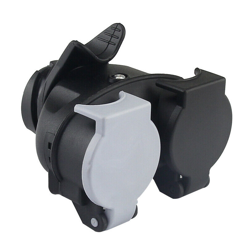 13-Way Pin Flat to 7Way Trailer Plug Socket Adapter RV Boat Change Trailer Hitch