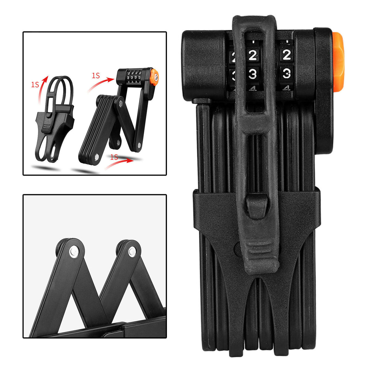 Bike Lock Anti-Theft Combination Password Locks Alloy Steel Chain Lock