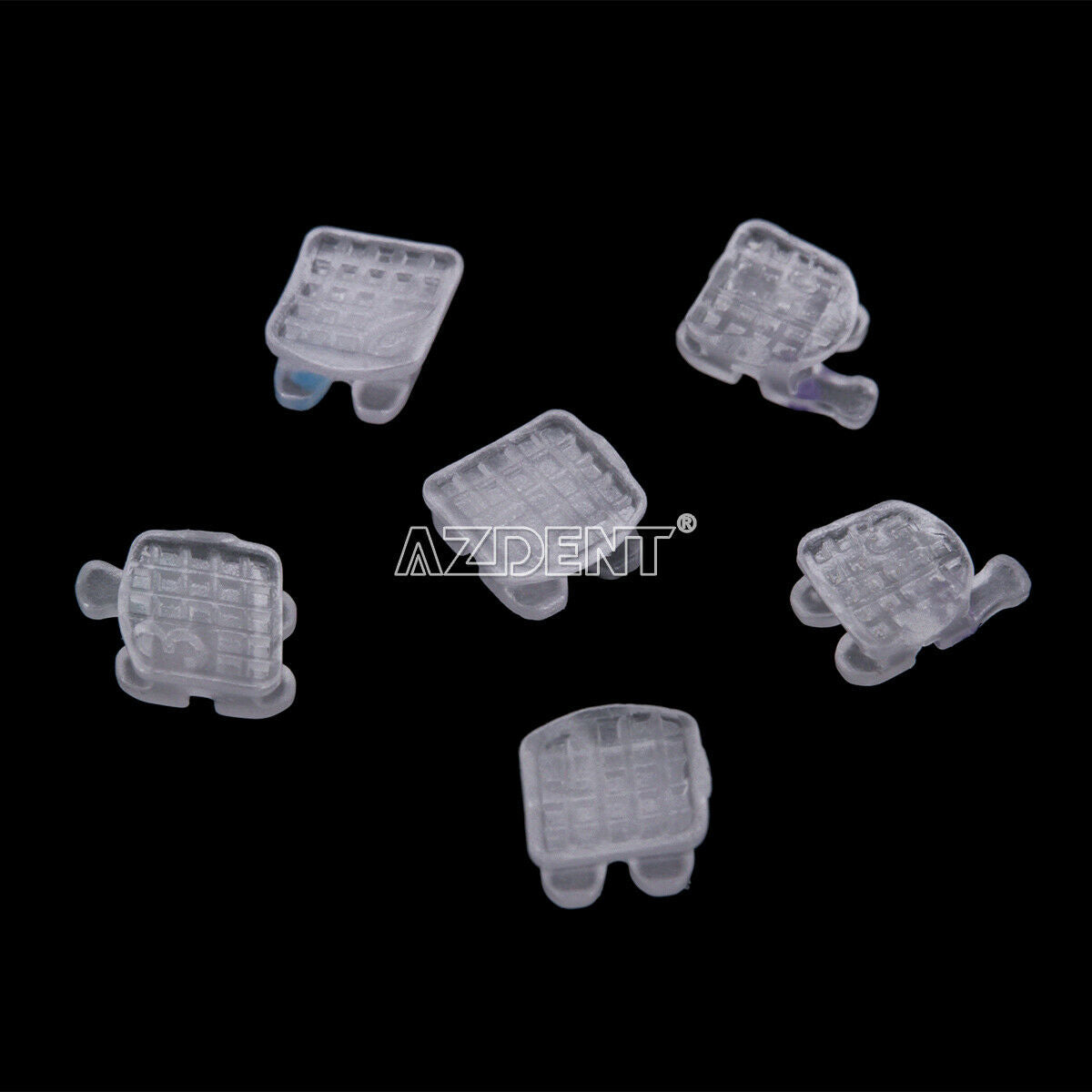 50 X AZDENT Dental Orthodontic Ceramic Bracket Braces Roth 0.022 Hooks 3 4 5