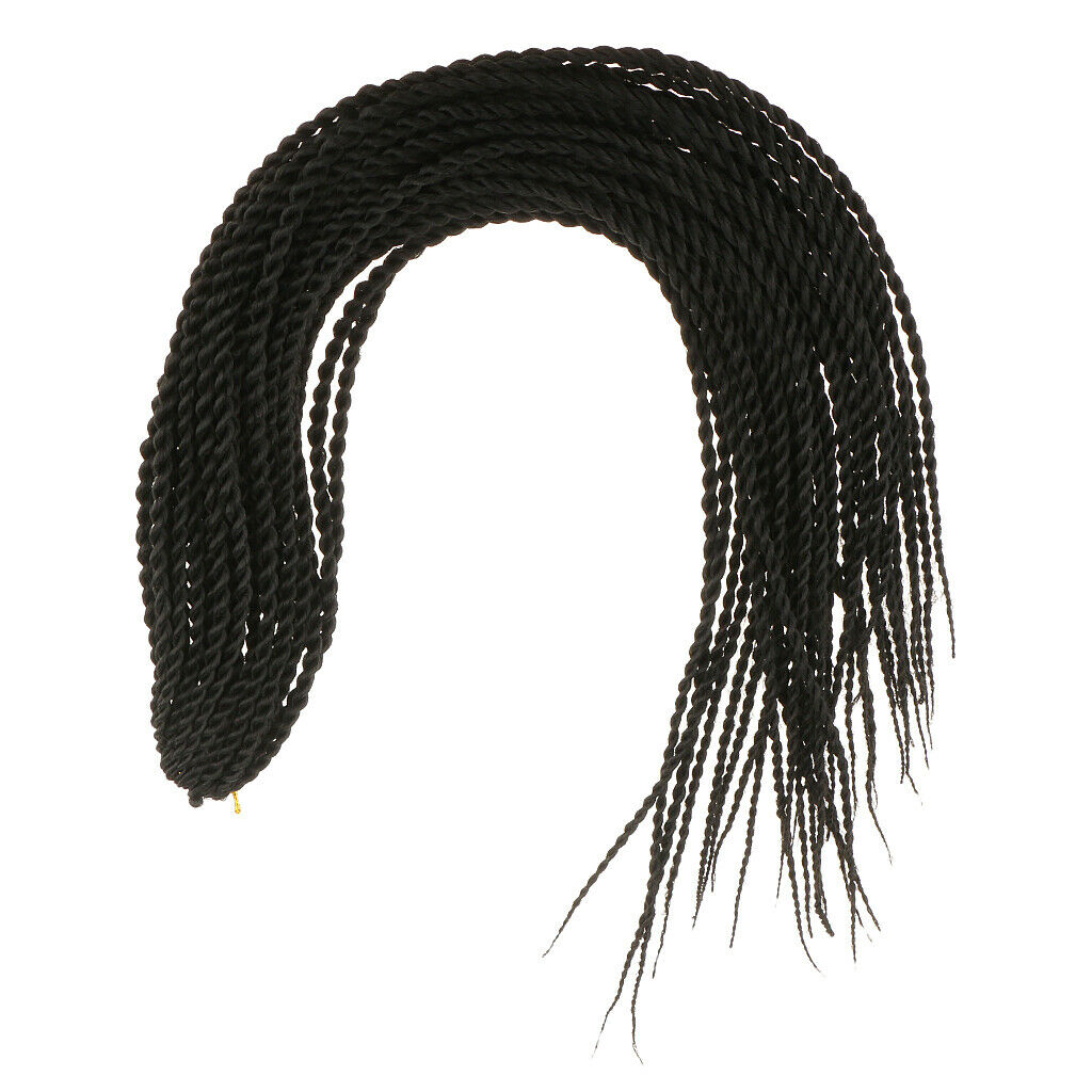 Kanekalon Small Senegalese Twist Crochet Braid Hair Extensions Black