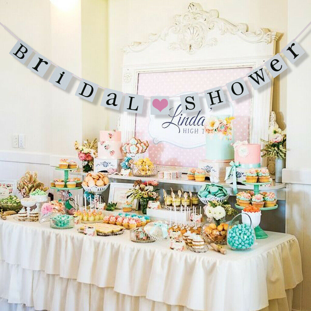 Bridal Shower Paper Bunting Banner Hanging Decoration Photo Booth Prop