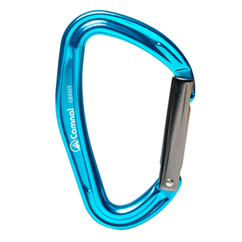 24KN Heavy Duty Caribeaners Rock Climbing Carabiner Clip Keyring Blue