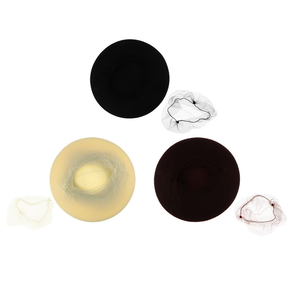 Unisex Nylon Hair Net Dome Wig   Stretchy Snood for Making Wigs Cook Beige