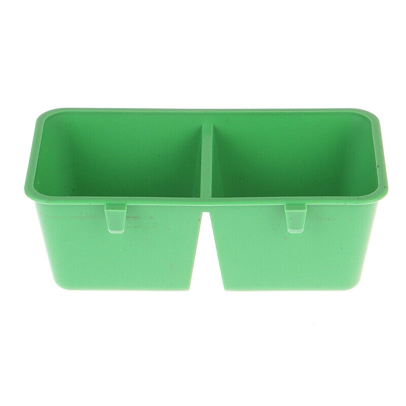 Parrot Food Water Bowl Dual Feeding Cup Bird Pigeons Cage Water Food Feed.l8