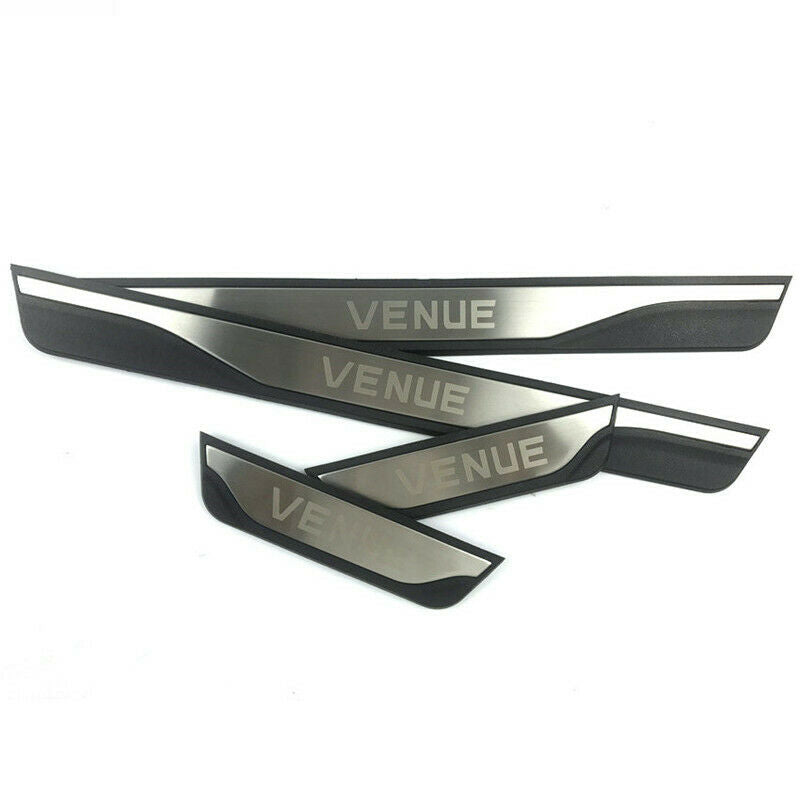 Car Door Sill Protector Scuff Plate Welcome Pedal For Hyundai Venue 2020 2021