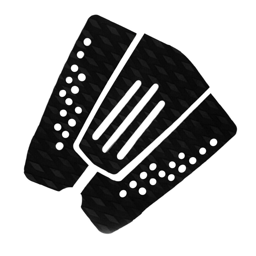 3Pcs EVA Diamond Grooved Unisex Surfboard Surf Traction Tail Pads Deck Grips