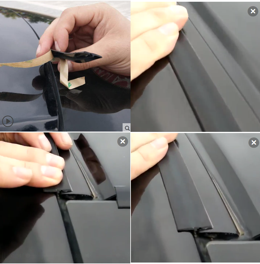 3Meter Black T-Type Rubber Car Windshield Edge Moulding Sealing Strip Soundproof