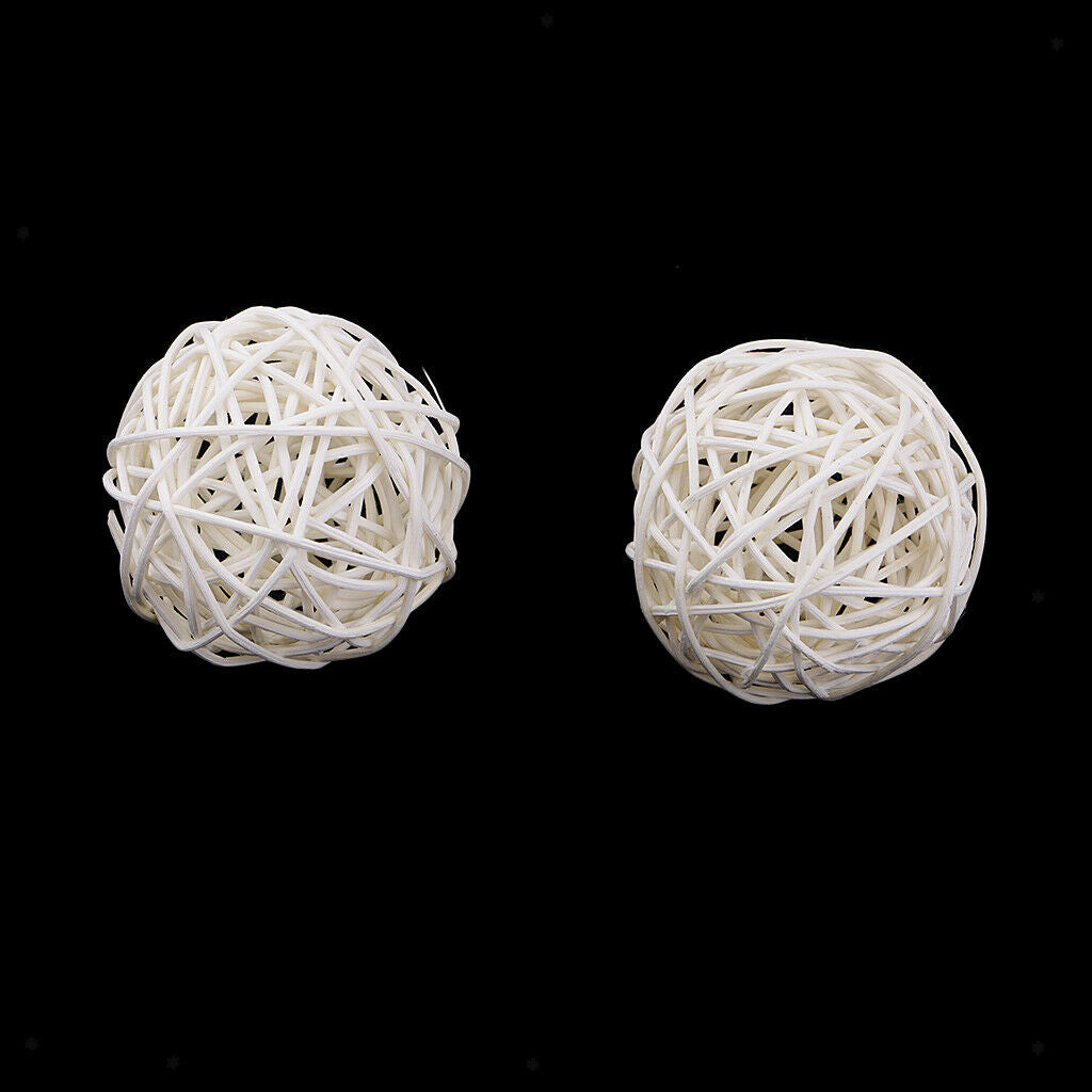 12Pieces 7cm Rattan Wicker Balls for Home Wedding Decor, Vase Fillers, Bird Toys