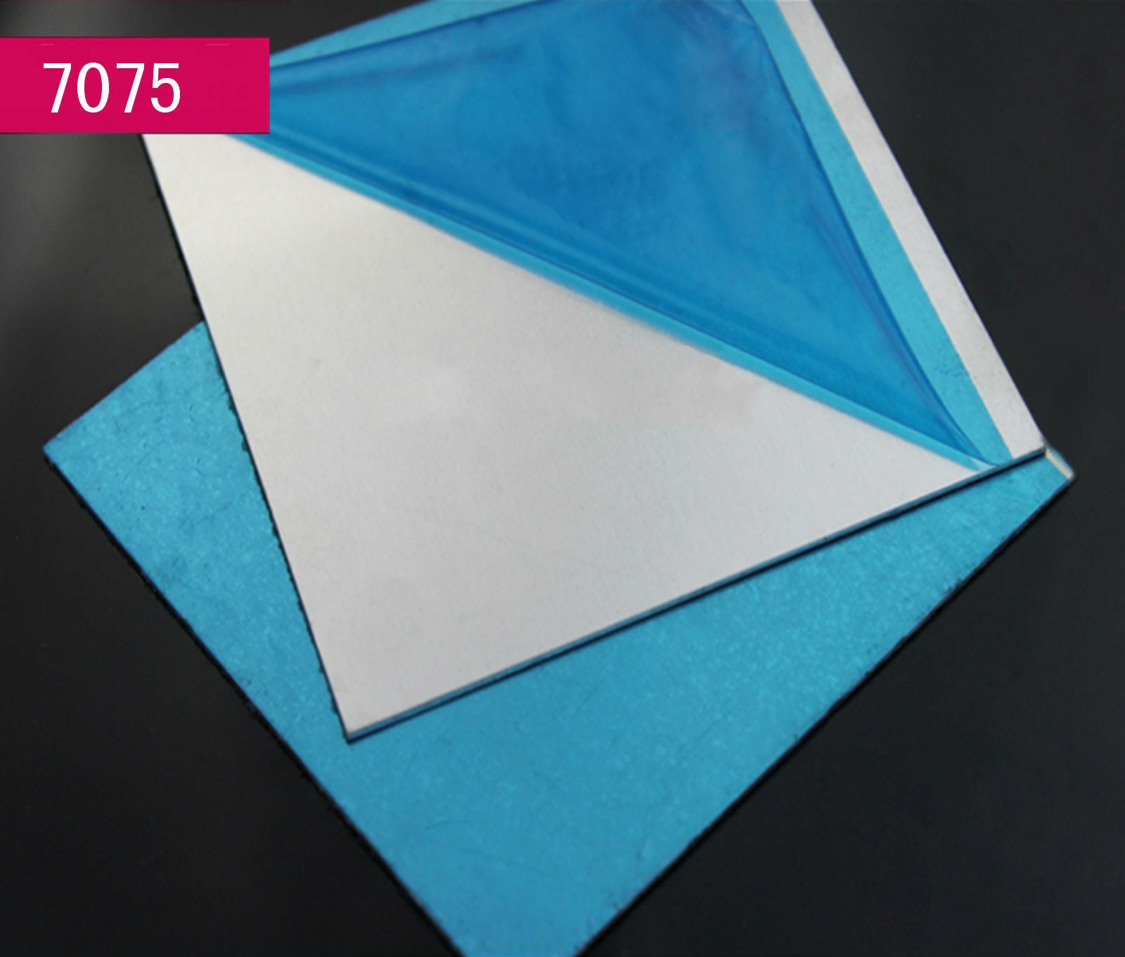 5pcs 7075 Aluminum Al Alloy Shiny Polished Plate Sheet 0.3mm * 100mm * 100mm
