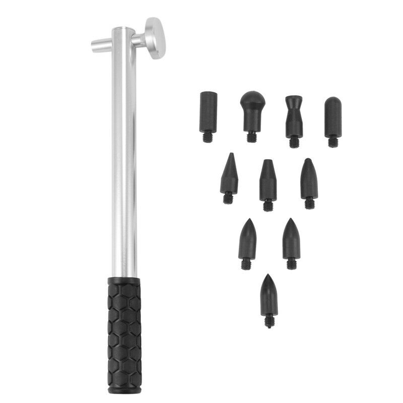 Auto Body Dent Repair Tools, Aluminum + Rubber Paintless Dent Repair Hammer, DD1