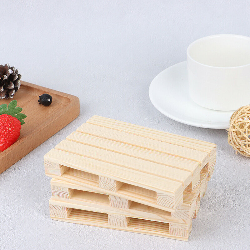 New Mini Wooden Pallet Beverage Coasters Insulation Pad Cup Coaster Pot M.l8