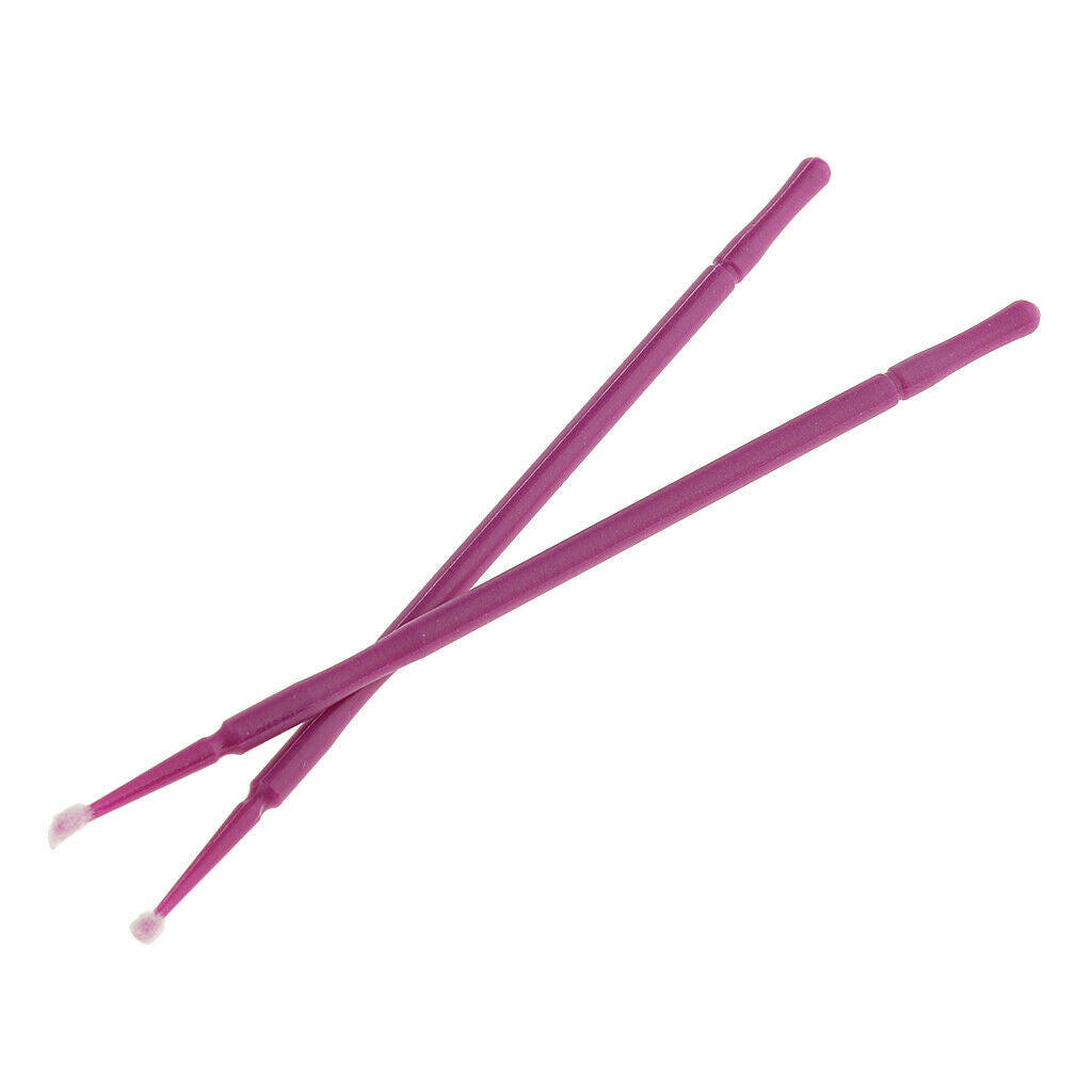 200Pcs Disposable Eyelash Extension Micro Brushes Applicators Mascara Purple