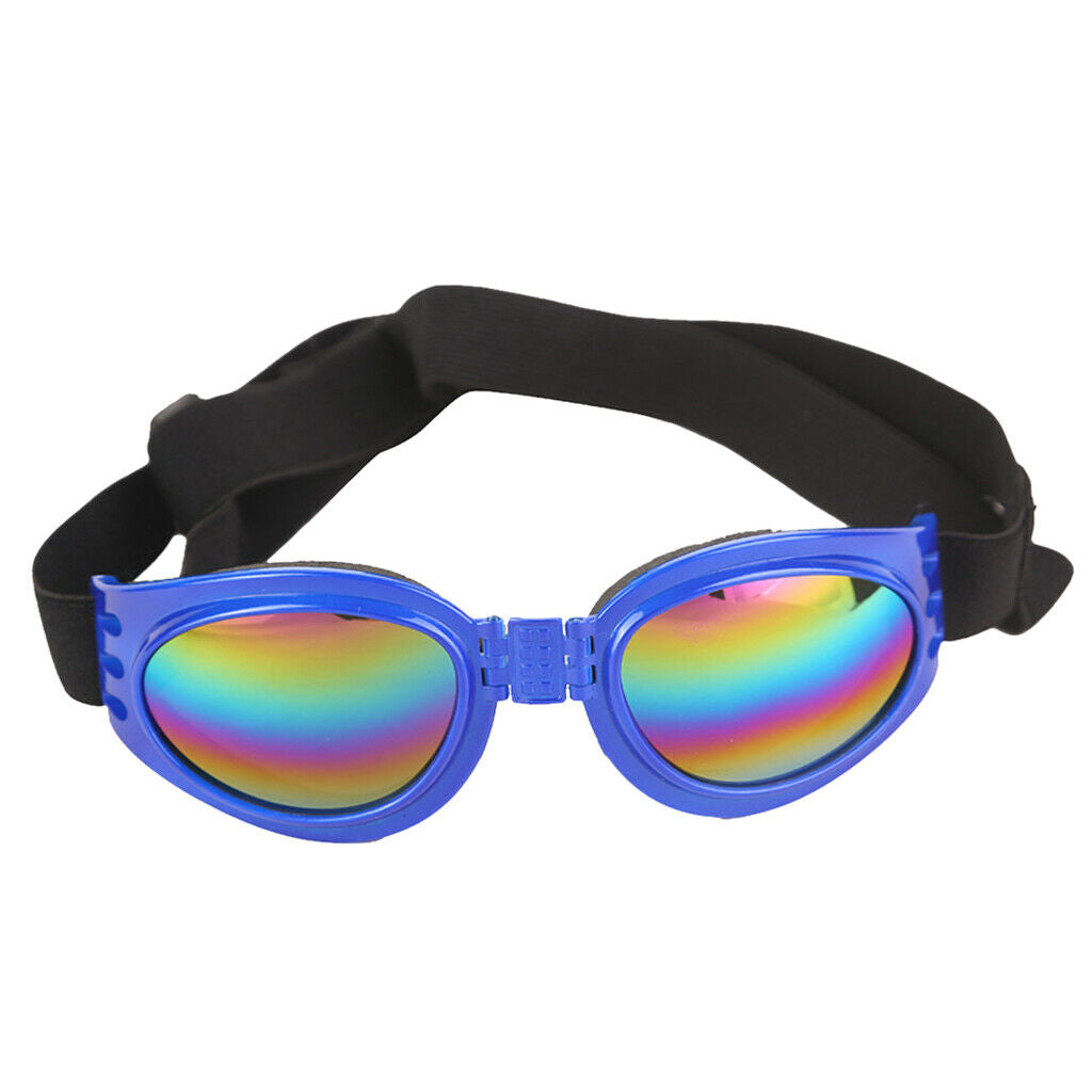 Foldable Adjustable Pet Dog Sunglasses UV Protection Eye Wear Protection Blue