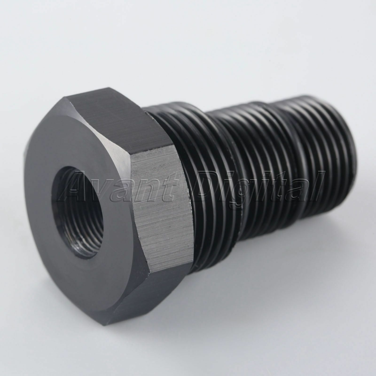 1/2-28 to 3/4-16,13/16-16, 3/4NPT Automotive Threaded Oil Filter Adapter Black