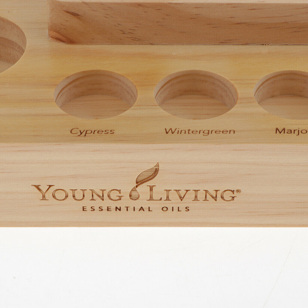 2-Tier Unfinished Wood 12-Bottle Essential Oil Display Stand