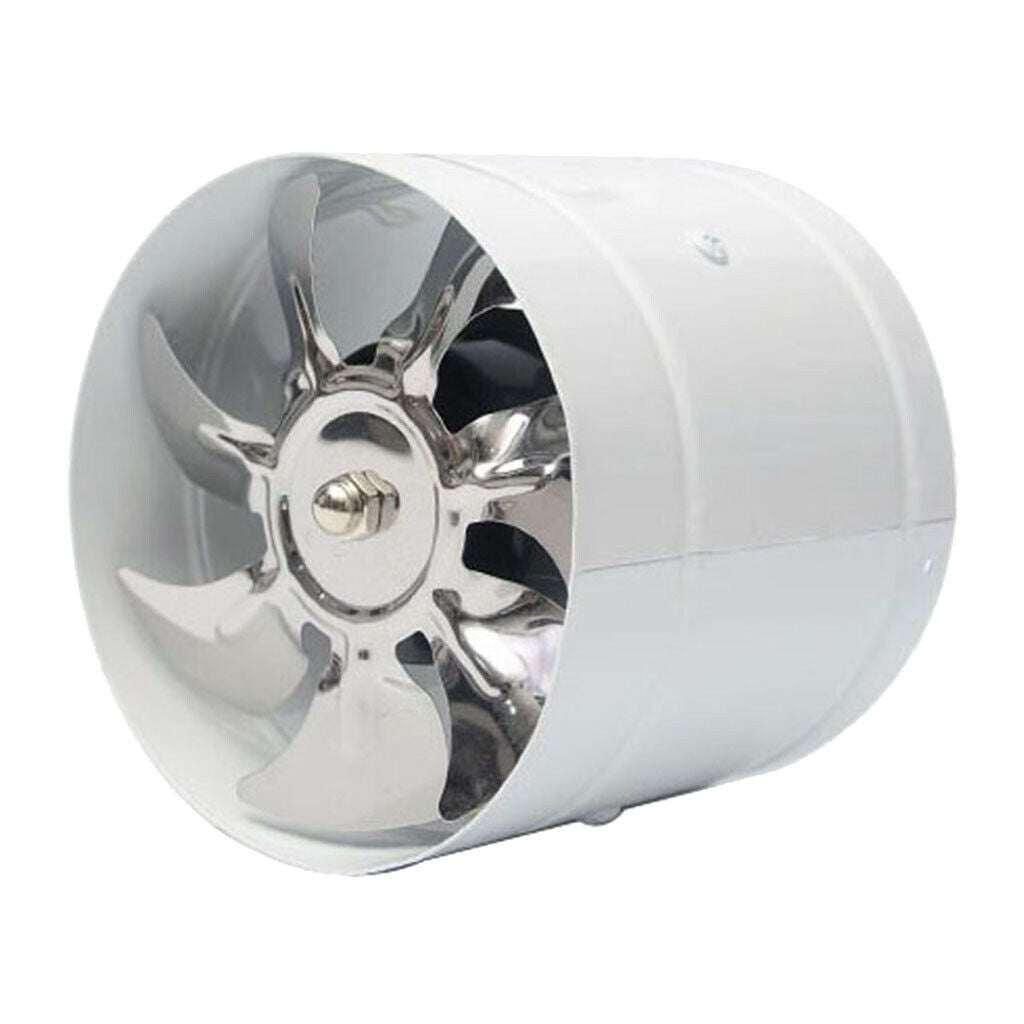 White ABS Inline Blower Vent Fan Boat Bilge Ventilation Venting Exhaust