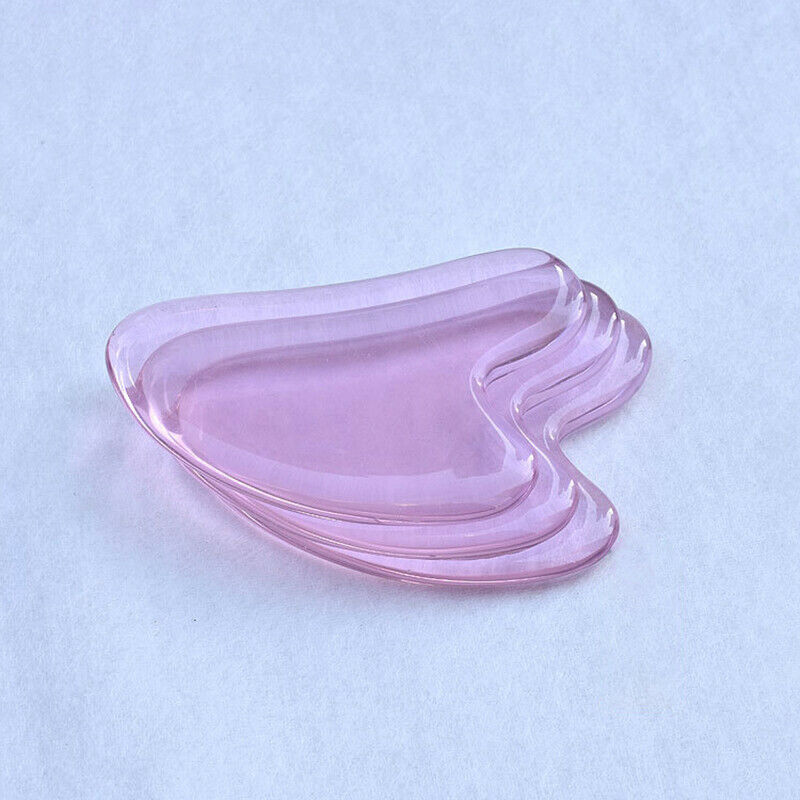 Natural Heart Jade Gua sha Stone Board Massage Plate Jade Face Scrapers T.l8