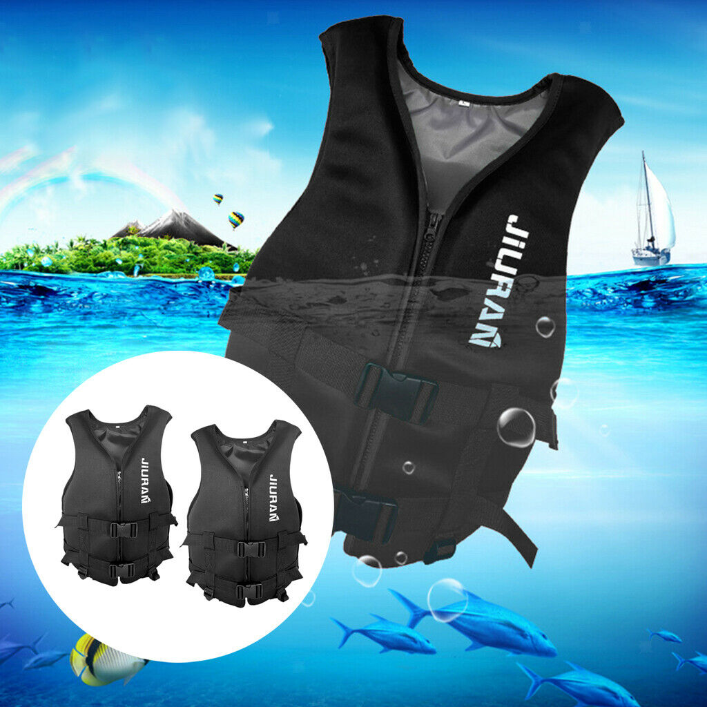 2Pcs Sailing Life Jacket Life Vest Neoprene Aid Floater Personal Emergency