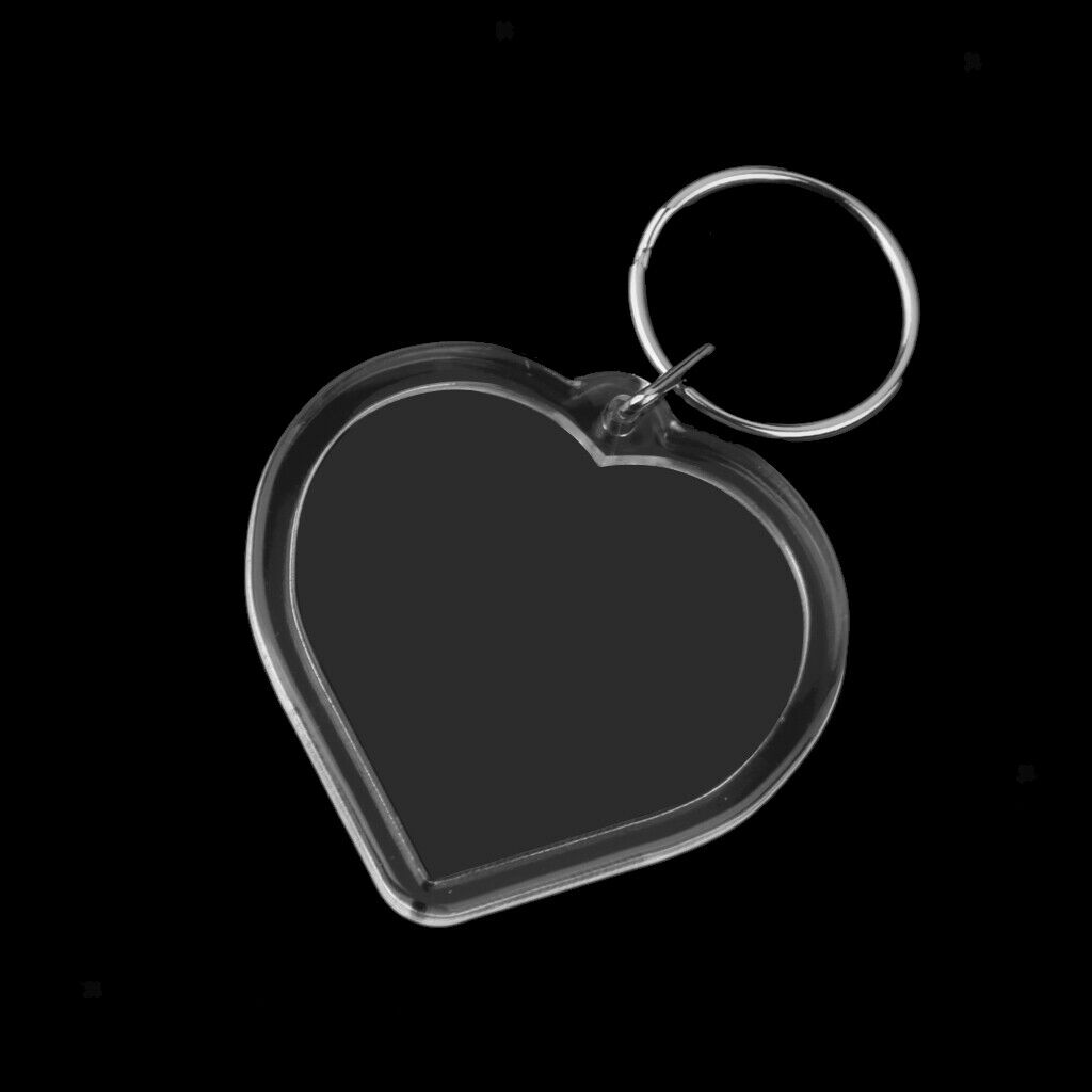 20 Pieces Picture Frame Memorial Keychain Heart Shaped Keychain
