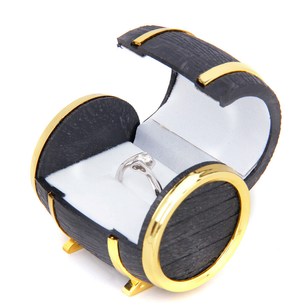 Jewelry Ring Box Beer Barrel Shape Earring Holder Ring Display Case Gift Box
