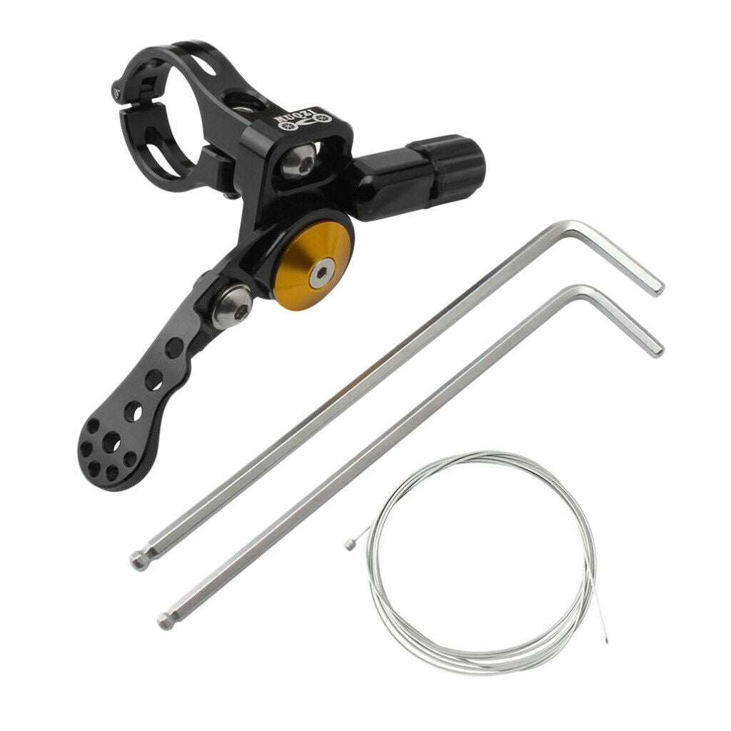 Dropper Remote Lever Aluminum Alloy Hollow-Design for 22.2mm Handlebar Black