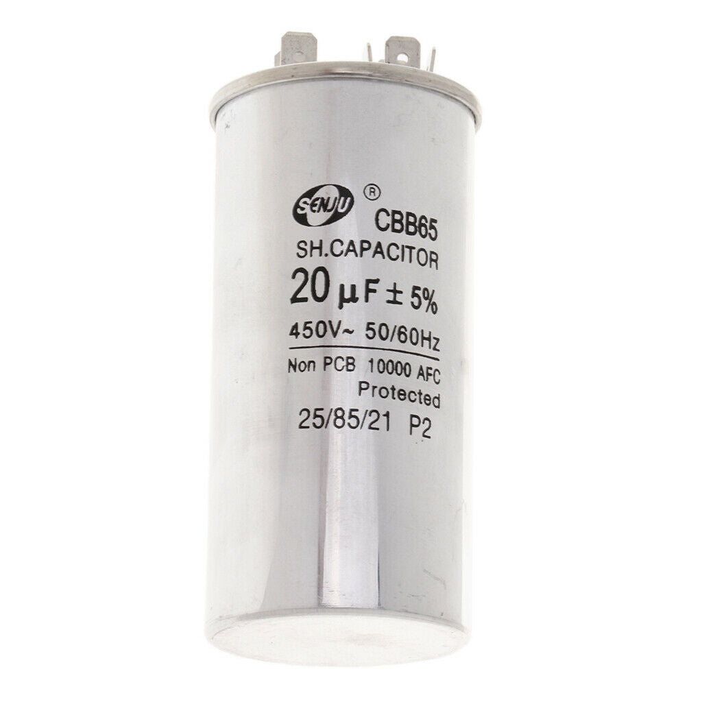 Round Motor Run Capacitor 20 uf MFD 450Volt for Air Conditioner Refrigerator