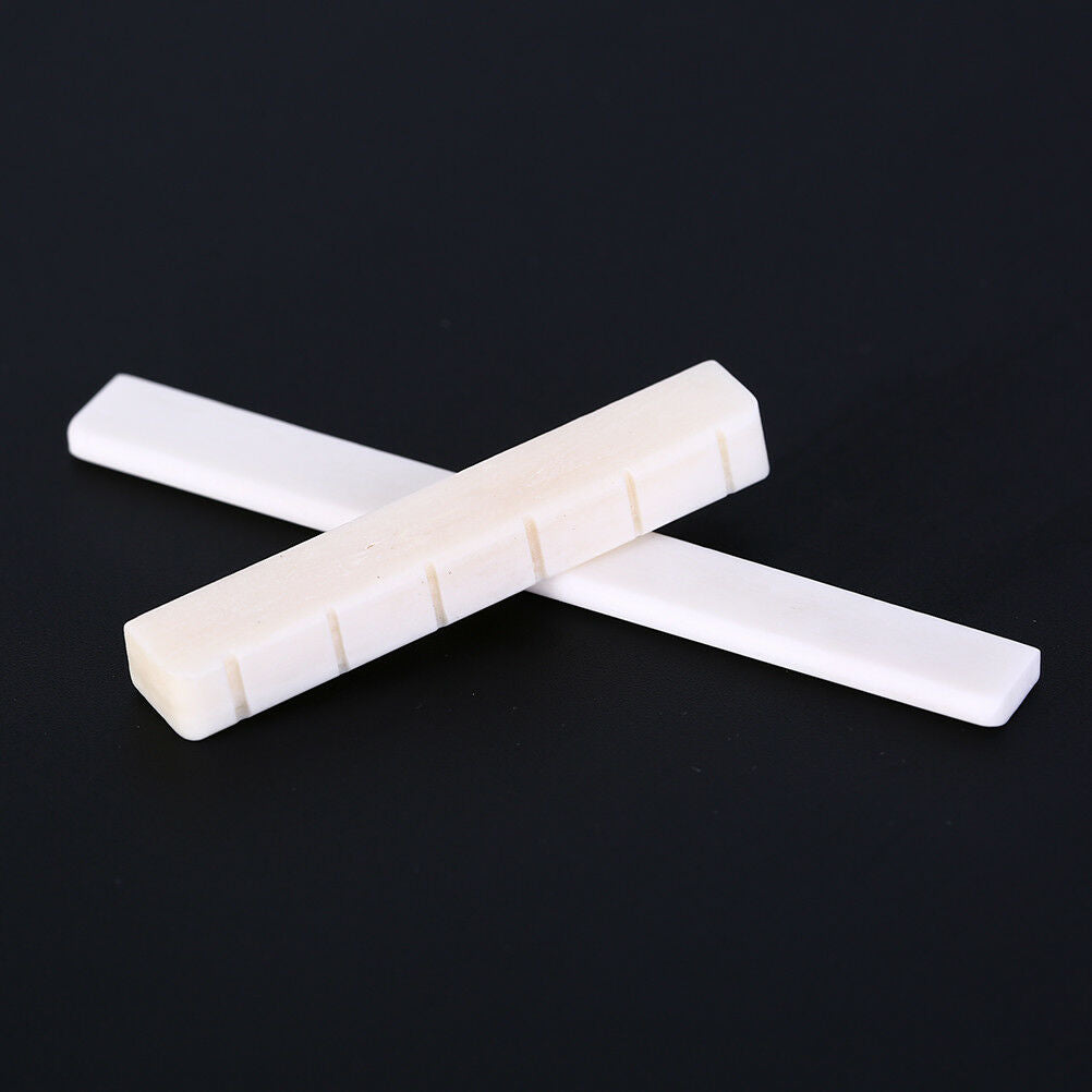 White Guitar Parts  String Classical Guitar Bone Bridge Saddle And Nut Se.l8