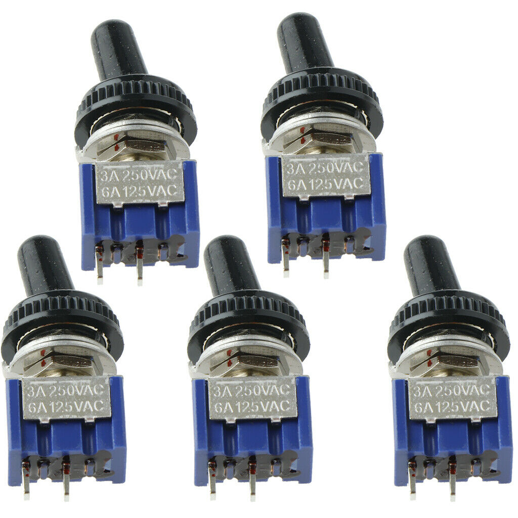 5 X  Small on / Off Rocker Switches + 2P Waterproof Cover