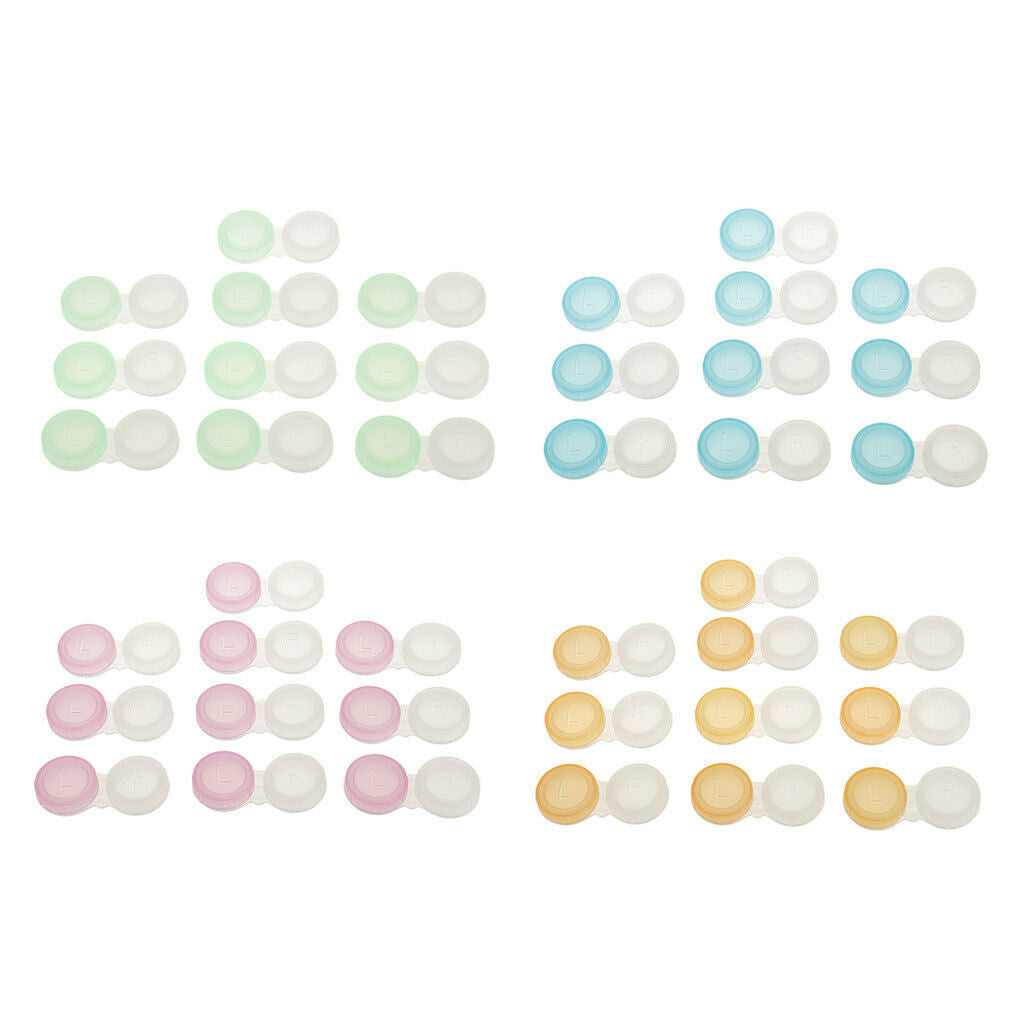 40Pieces Mini Contact Lens Box Travel Soaking Case Organizer Containers