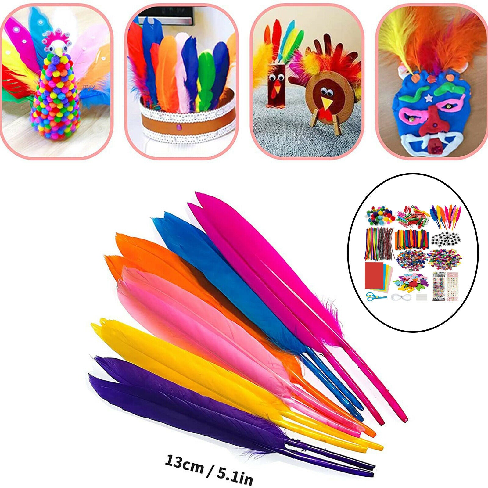 Arts and Crafts Supplies Set for Kids Activity for Toddlers Crafting Set