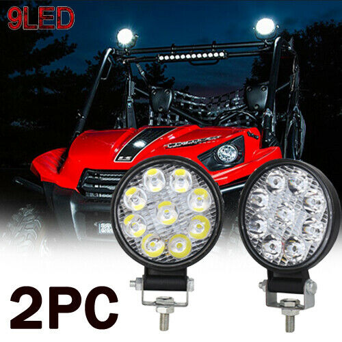2x 3.34" 27W LED Work Light Bar Flood For Offroad ATV SUV Marine Boat 4WD TRUCK