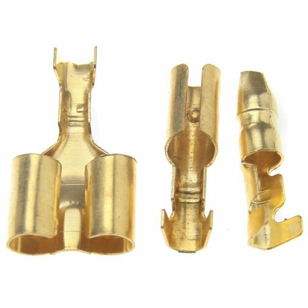 140Pcs 3.9mm Car Motorcycle Brass Bullet Male Female Terminal Wire Connectors S
