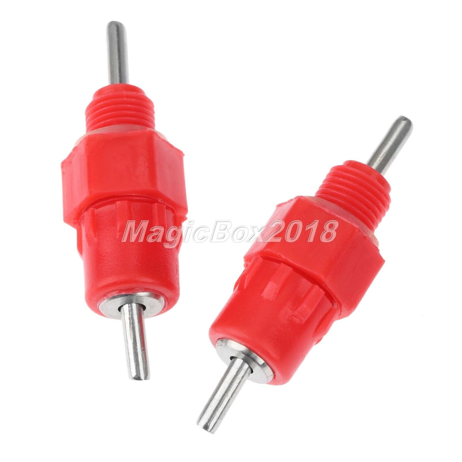 Automatic Red Poultry Drinker Dispenser Chicken Water Nipple Spring Type 10 PCS