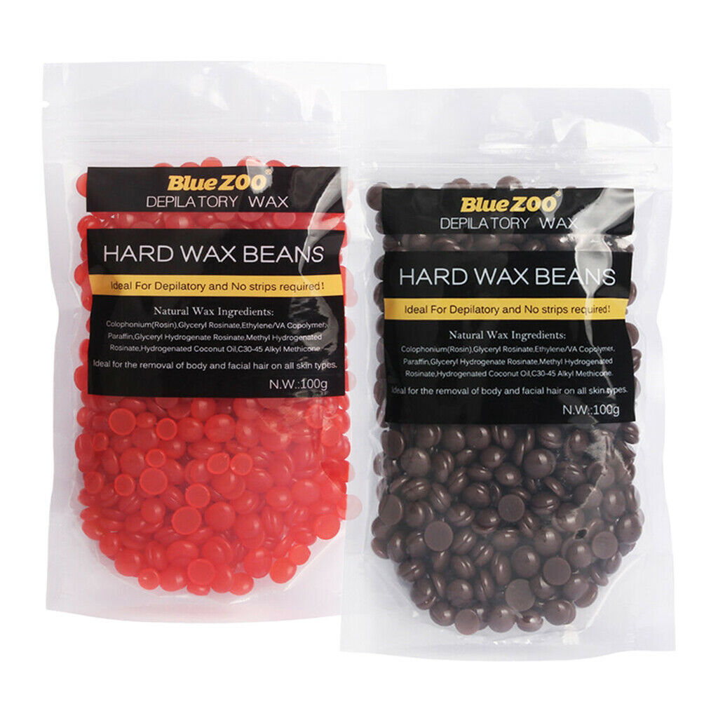 2x 100g Hot Wax Beans Hair Removal Bikini Body Depilatory No Strip Pellets
