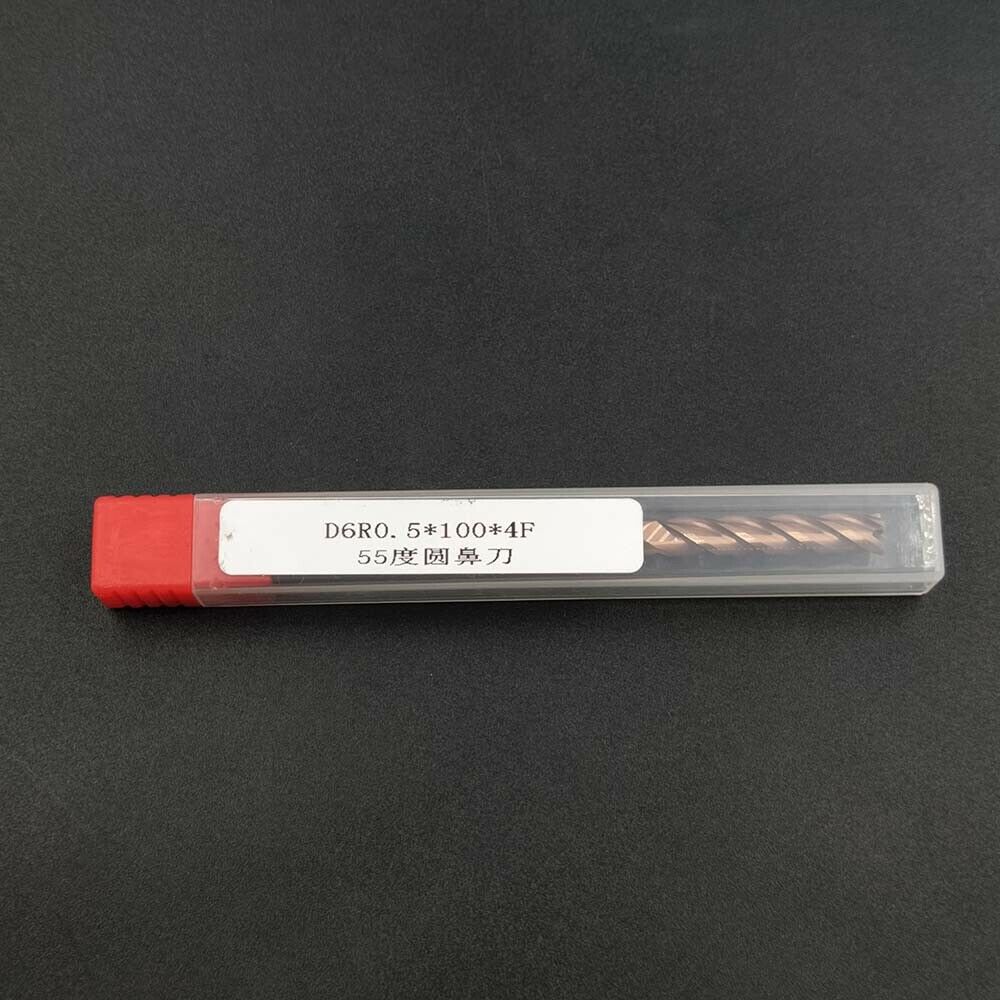 HRC55° R0.5 φ6×100×4F 6mm R0.5 Round nose end mill 4-Flute D6R0.5*D6*100*4T
