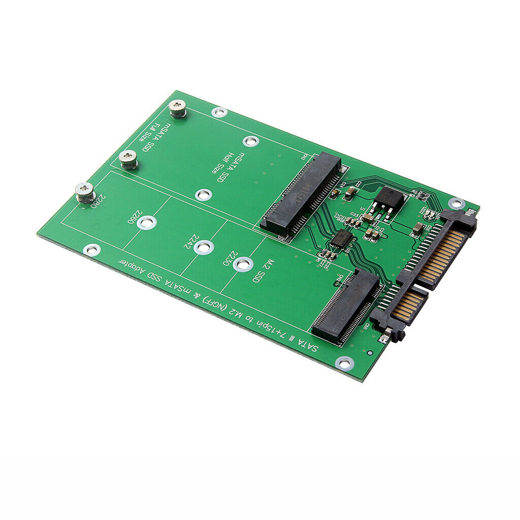 mSATA SSD to SATA M.2 B / B+M KEY NGFF & 2.5" III Board Adapter Converter Card