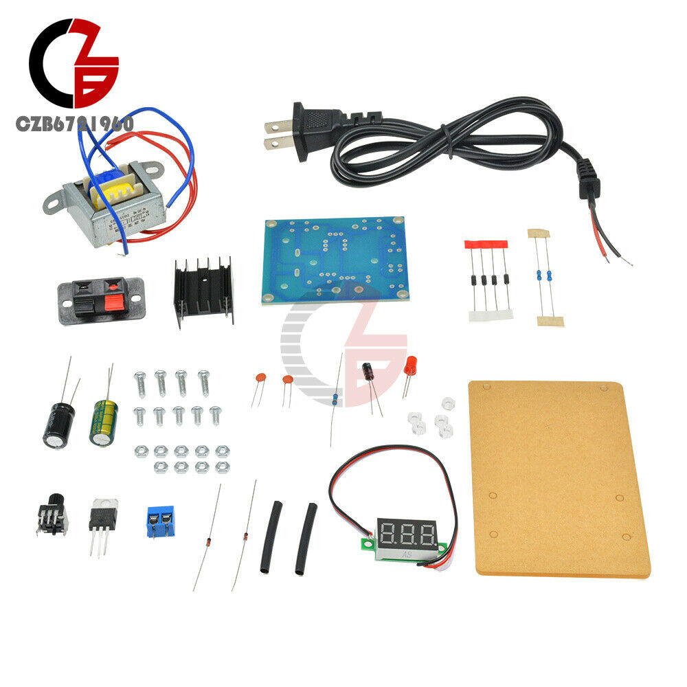 LM317 Adjustable Voltage Power Supply Board Kit Electronics DIY 1.25V-12V