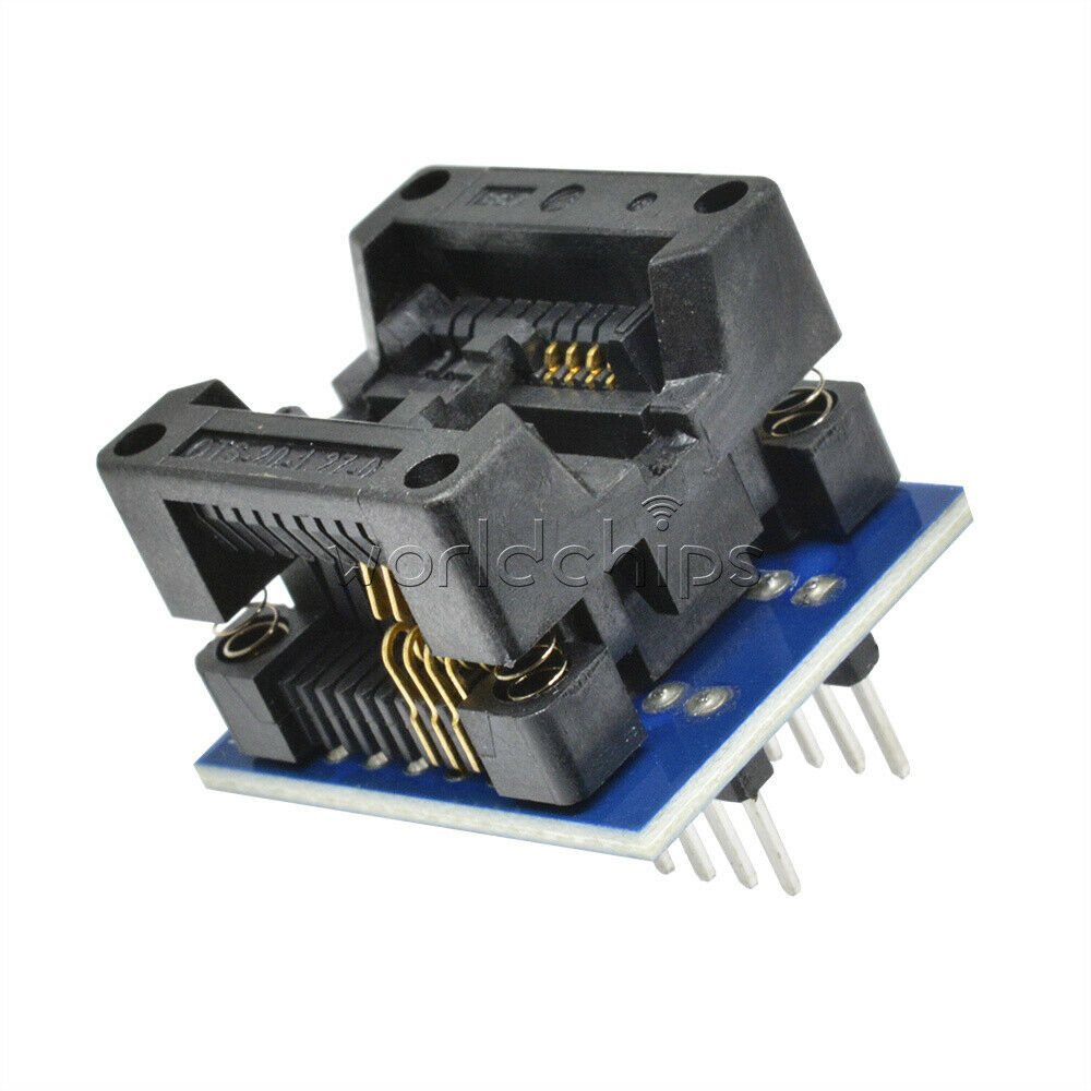 Blue Wide-body SOP8 to DIP8 Seat Wide 200mil Programmer Adapter Socket