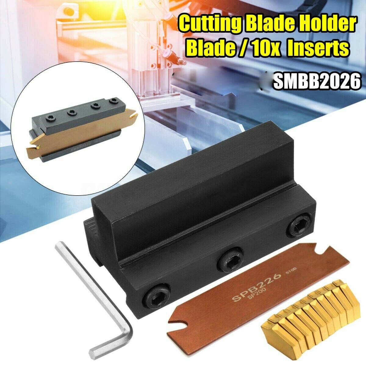 SMBB2026 +SPB 26-2Cutting Blade Holder+ SP200 Cut-Off Cutter Blade Inserts